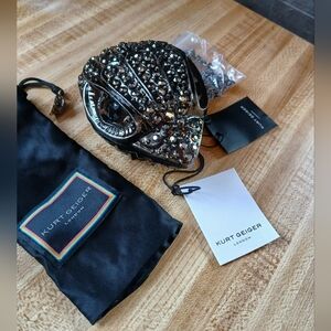 Kurt Geiger Black Crystal-Embellished Shell Crossbody Bag